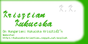 krisztian kukucska business card